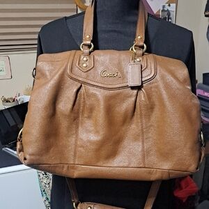 Coach Tan Leather Shoulder Bag